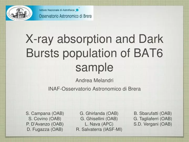 x ray absorption and dark bursts population of bat6 sample