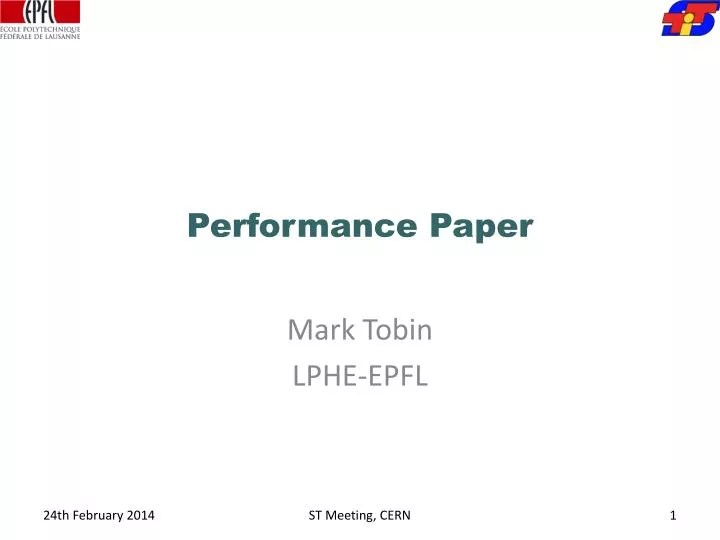 performance paper