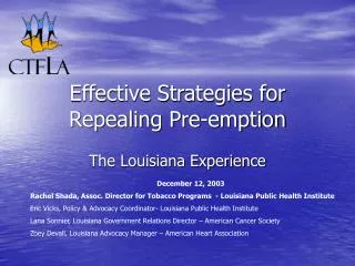 Effective Strategies for Repealing Pre-emption