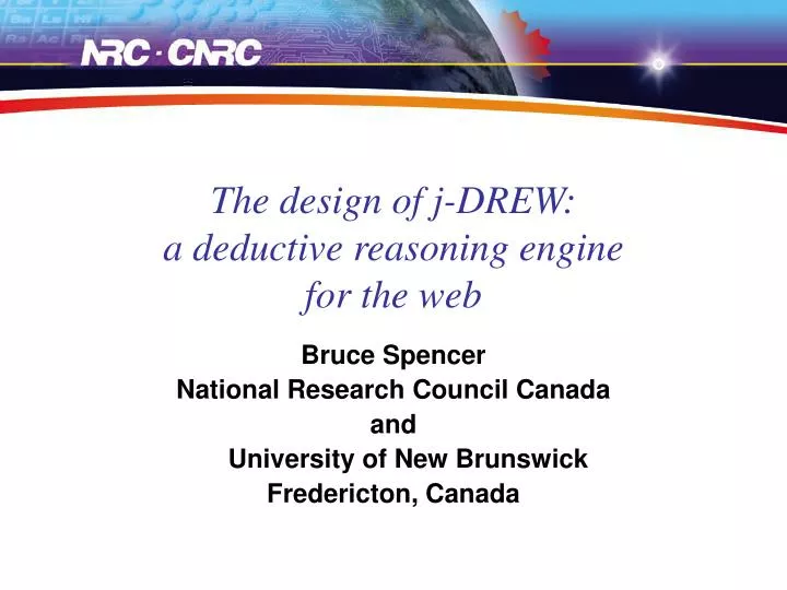 the design of j drew a deductive reasoning engine for the web