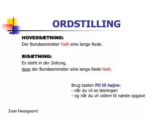 ordstilling