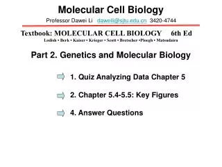 Molecular Cell Biology