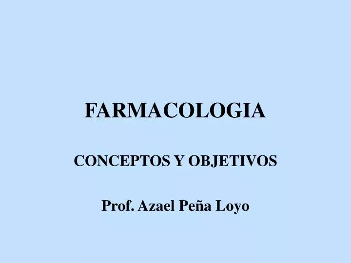 farmacologia