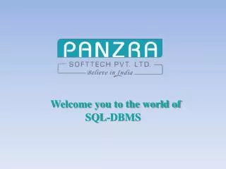 Welcome you to the world of SQL-DBMS