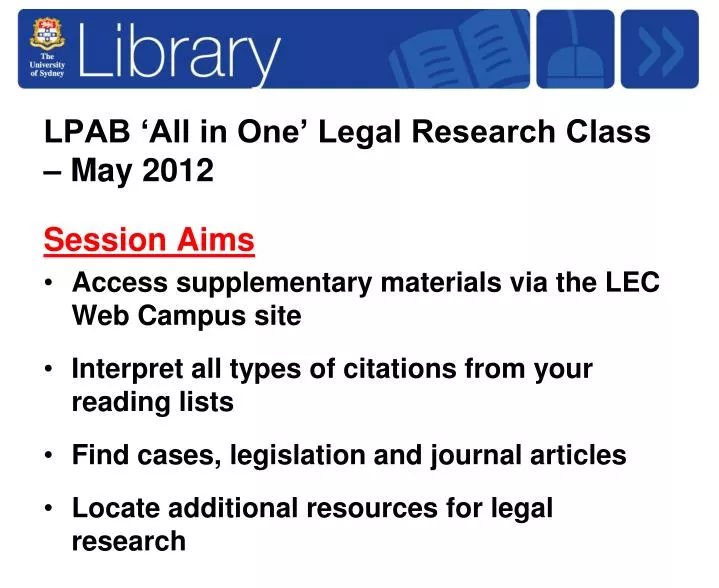 lpab all in one legal research class may 2012