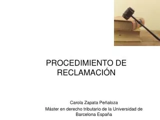 procedimiento de reclamaci n