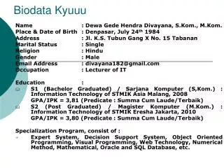biodata kyuuu
