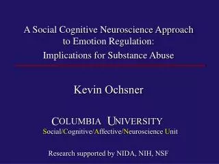 A Social Cognitive Neuroscience Approach to Emotion Regulation: Implications for Substance Abuse