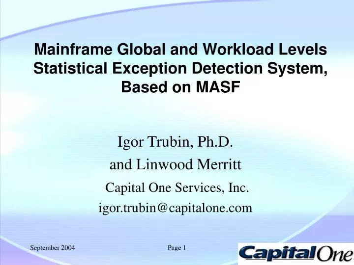 mainframe global and workload levels statistical exception detection system based on masf