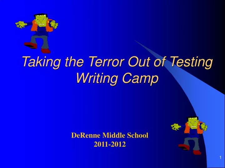 taking the terror out of testing writing camp