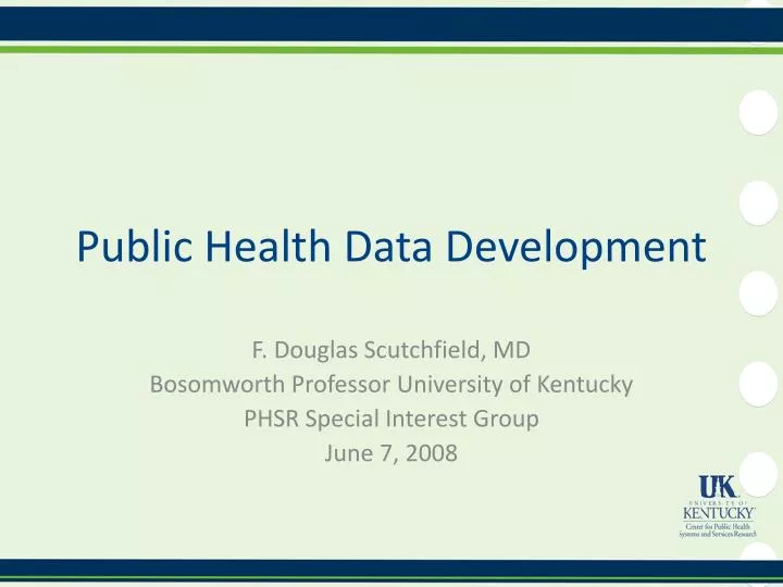 public health data development