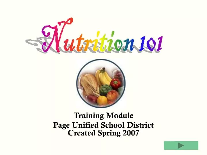 training module page unified school district created spring 2007