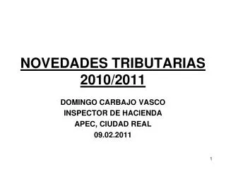novedades tributarias 2010 2011