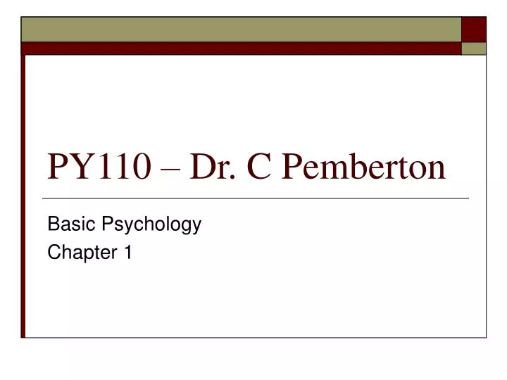 py110 dr c pemberton