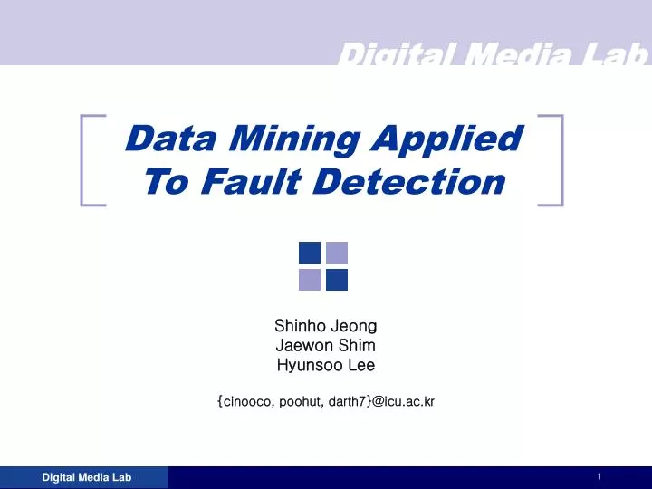 data mining applied to fault detection