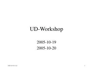ud workshop