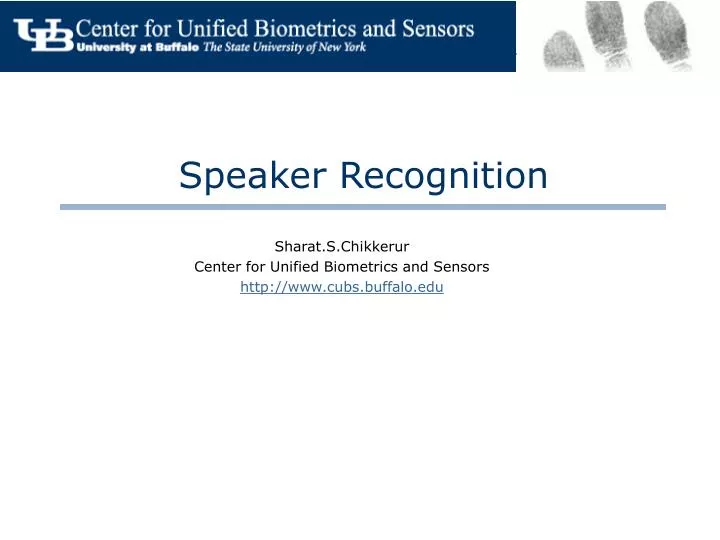 speaker recognition