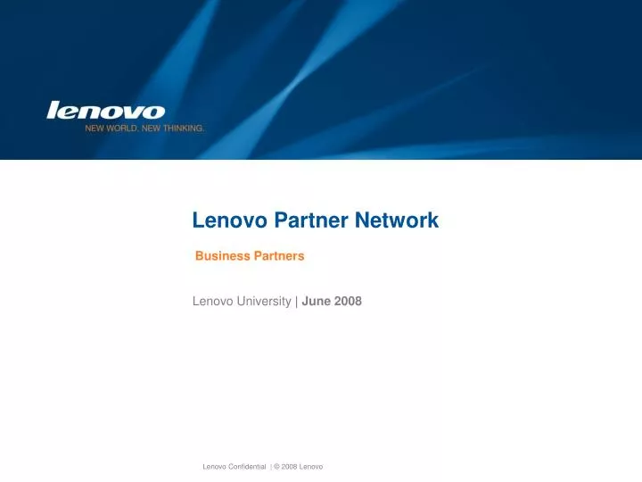 lenovo partner network