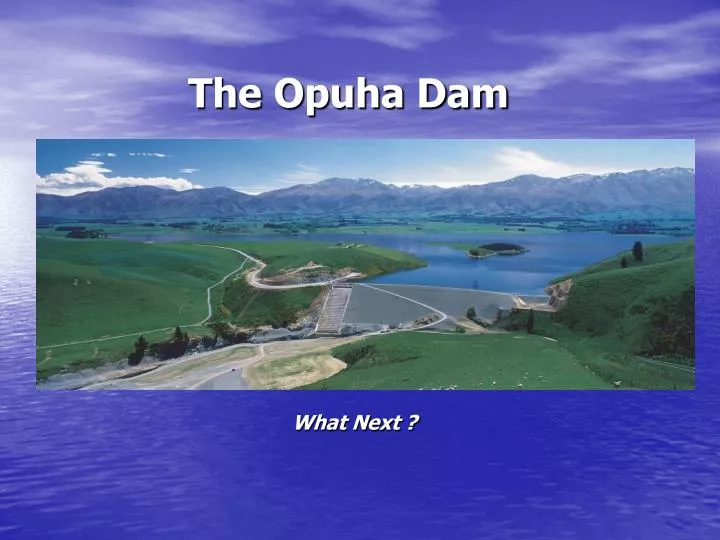the opuha dam