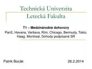 technick univerzita leteck fakulta