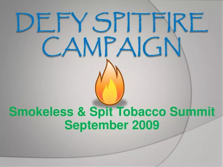 smokeless spit tobacco summit september 2009