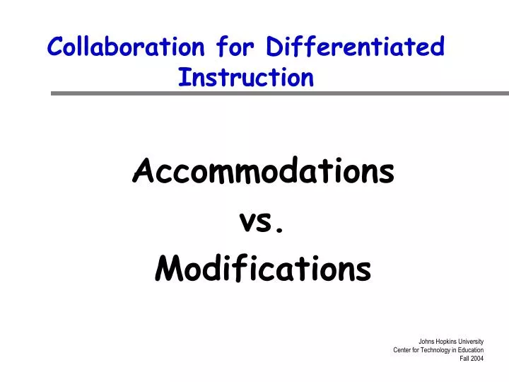 collaboration for differentiated instruction