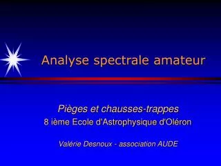 analyse spectrale amateur