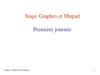 stage graphes et mupad premi re journ e