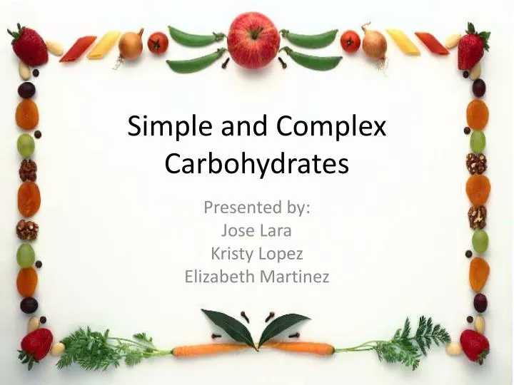 simple and complex carbohydrates