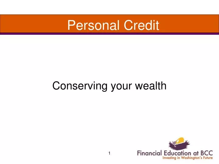 personal credit
