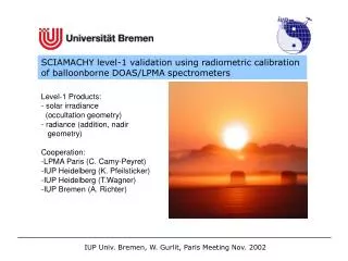SCIAMACHY level-1 validation using radiometric calibration