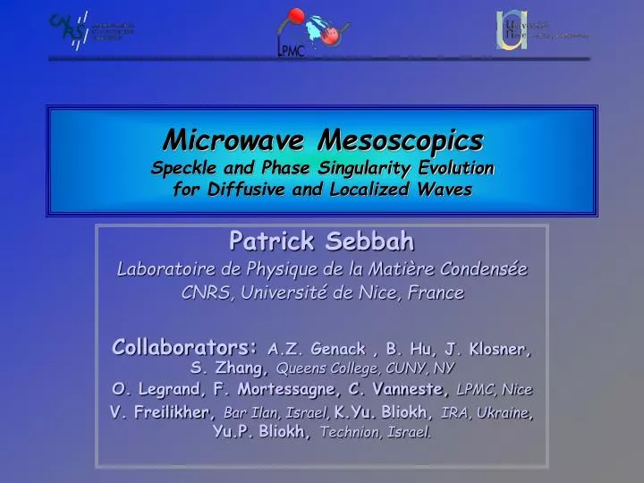 microwave mesoscopics speckle and phase singularity evolution for diffusive and localized waves