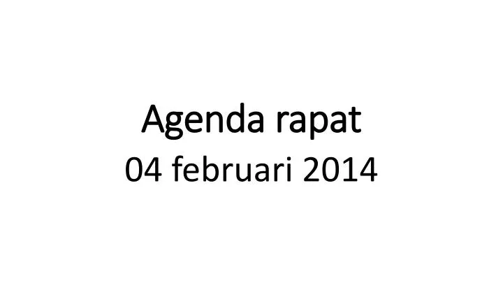 agenda rapat