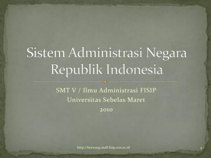 sistem administrasi negara republik indonesia