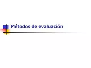 m todos de evaluaci n
