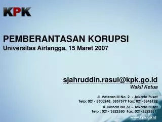 pemberantasan korupsi