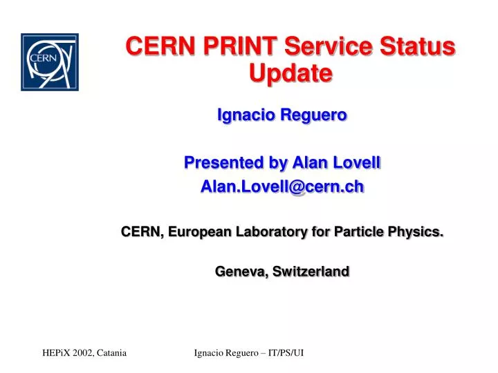cern print service status update