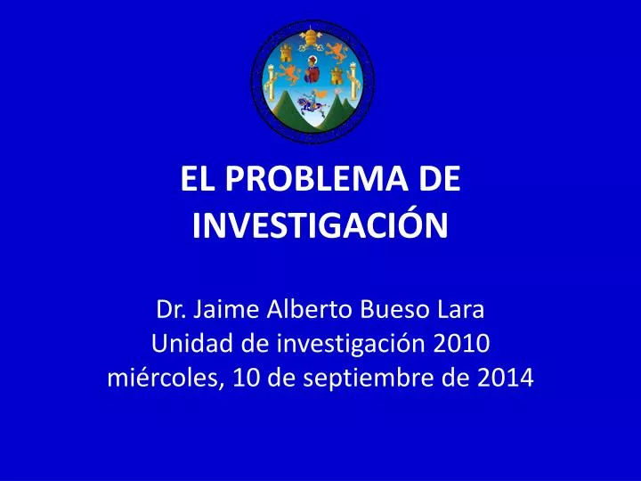 el problema de investigaci n