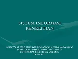 sistem informasi penelitian