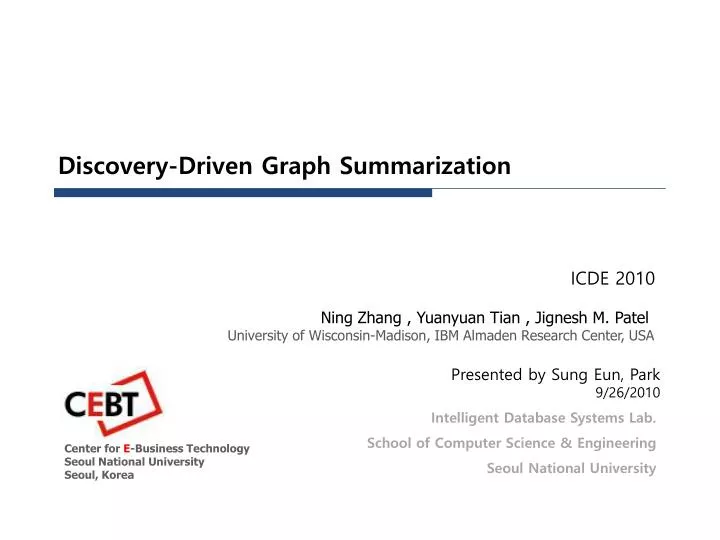 discovery driven graph summarization