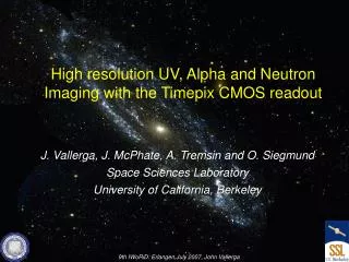 High resolution UV, Alpha and Neutron Imaging with the Timepix CMOS readout