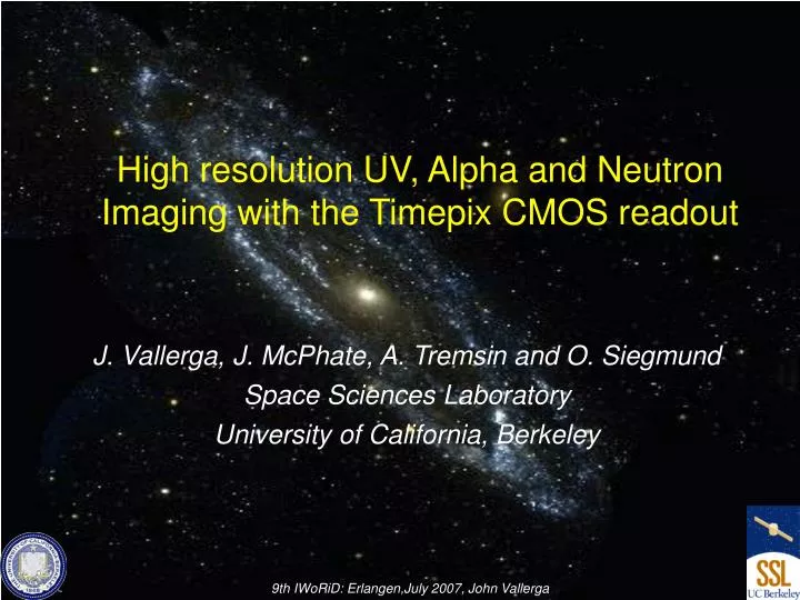 high resolution uv alpha and neutron imaging with the timepix cmos readout