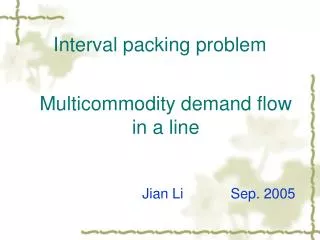 Interval packing problem