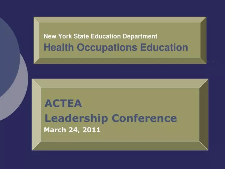 new york state education department health occupations education