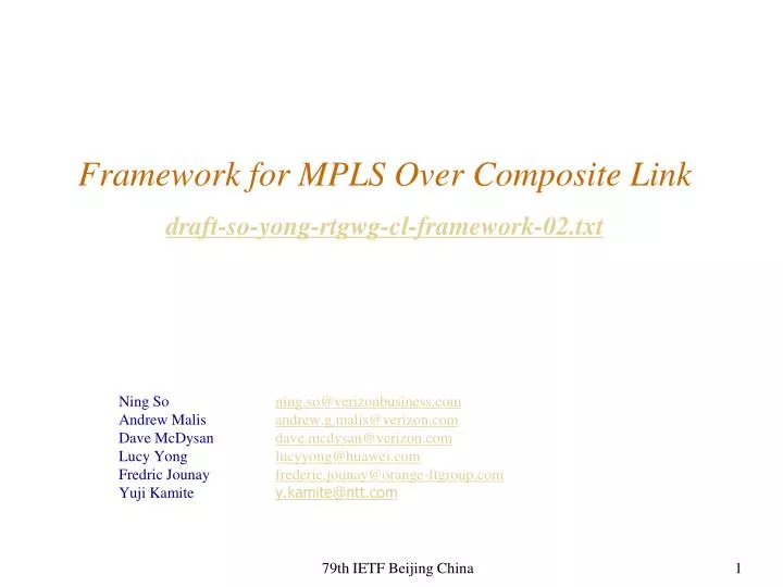 framework for mpls over composite link draft so yong rtgwg cl framework 02 txt