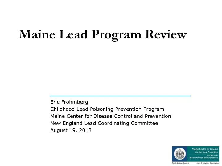 maine lead program review