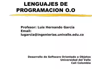 lenguajes de programacion o o