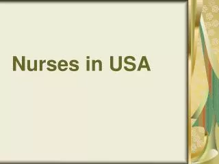 Nurses in USA