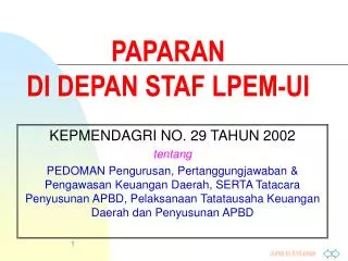 paparan di depan staf lpem ui