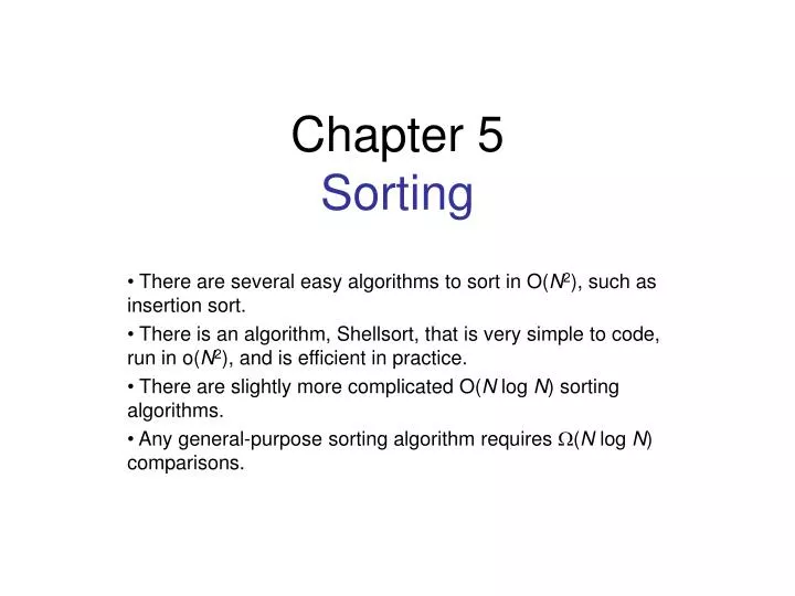chapter 5 sorting